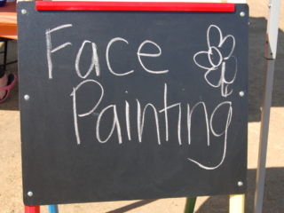 Face Painting was a popular stop for the kids.