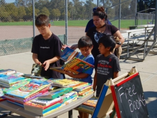 Free books were given to all of the children.