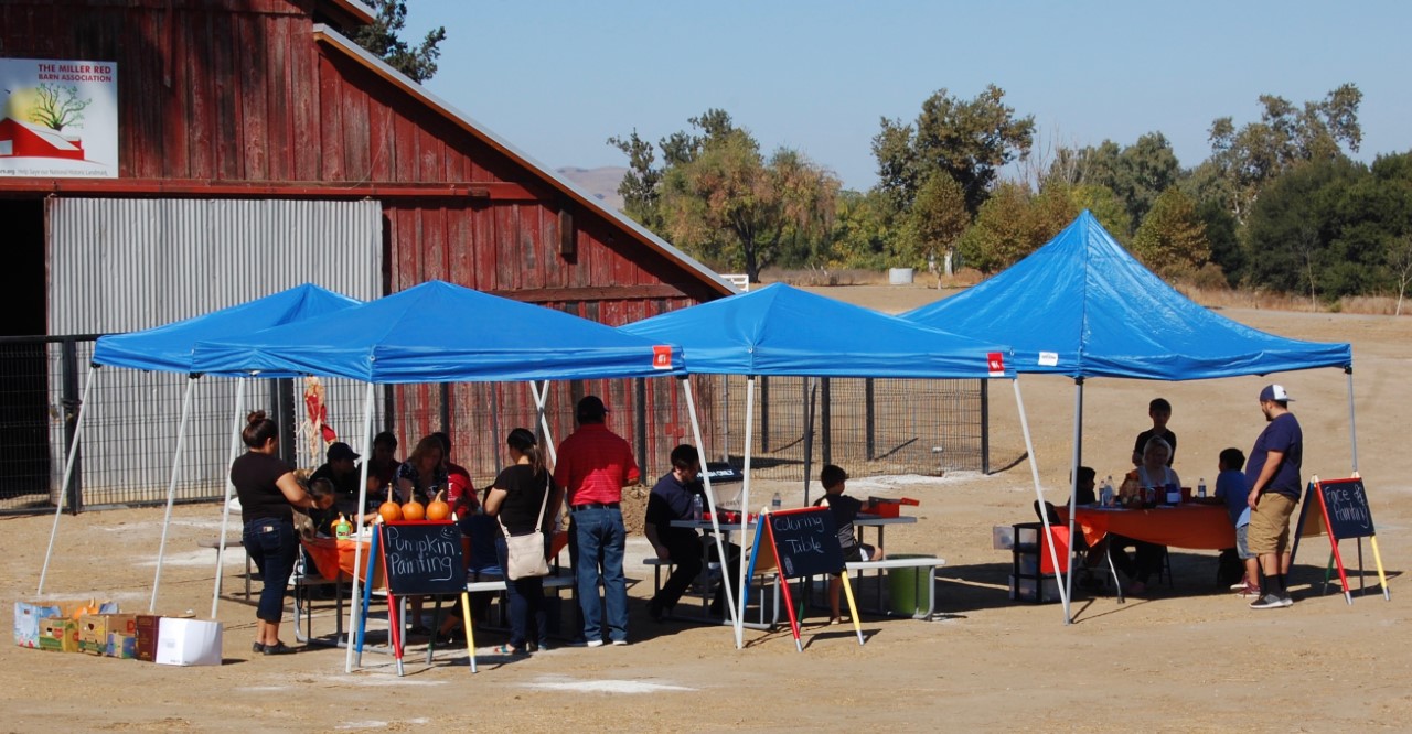 The project tents were busy all day.