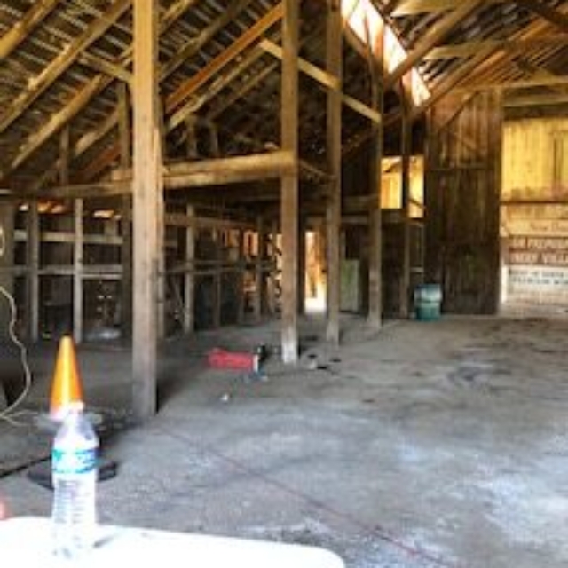 barn,dirt floor,posts,rafters